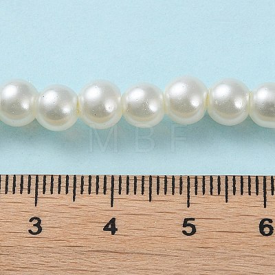 Baking Painted Pearlized Glass Pearl Round Bead Strands X-HY-Q003-6mm-02-1