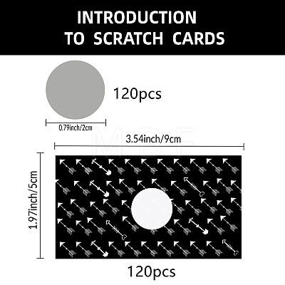 CRASPIRE 120 Sheets Rectangle Coated Scratch Off Film Reward Cards DIY-CP0006-93A-1