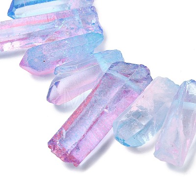 Two Tone Natural Quartz Crystal Beads Strands G-Z131-K01-01-1