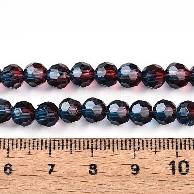 Baking Paint Transparent Glass Beads Strands DGLA-A035-T6mm-A10-1