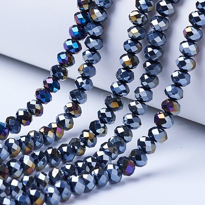 Electroplate Glass Beads Strands EGLA-A034-P2mm-B-1
