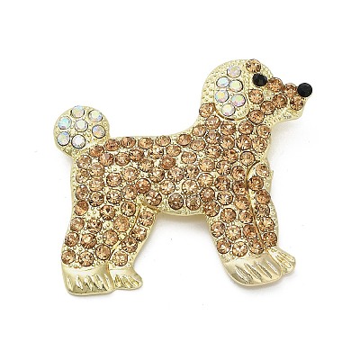 Animal Alloy Rhinestone Brooches for Clothes JEWB-C046-04D-LG-1