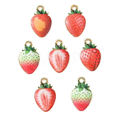 25Pcs 5 Styles Printed Alloy Pendants PALLOY-CJ0002-58-1