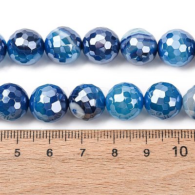 Natural Banded Agate Beads Strands G-B191-A02-12mm-1