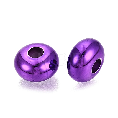 UV Plating Opaque Acrylic European Beads PACR-T017-19M-04-1