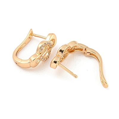 Brass Micro Pave Clear Cubic Zirconia Hoop Earrings EJEW-A107-01B-KCG-1