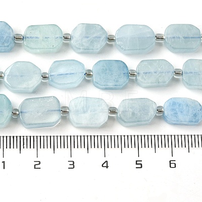 Natural Aquamarine Beads Strands G-C098-A10-01-1
