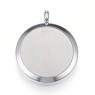 304 Stainless Steel Diffuser Locket Pendants STAS-D157-03A-1