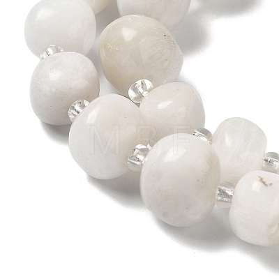 Natural White Moonstone Beads Strands G-Q169-E08-01-1