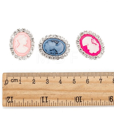 Resin Cameo Cabochons X-RB-N050-07-18S-1