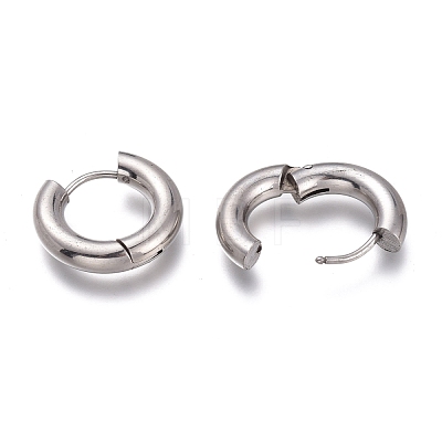 201 Stainless Steel Huggie Hoop Earrings EJEW-O095-05-25-1