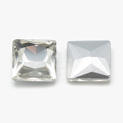 Pointed Back Glass Rhinestone Cabochons RGLA-T027-8x8mm-01-1