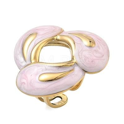304 Stainless Steel Cuff Open Rings for Women RJEW-F207-02G-02-1