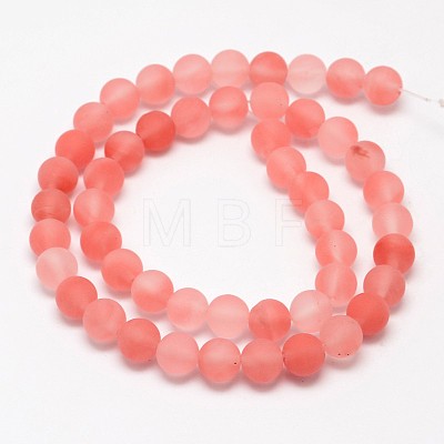 Cherry Quartz Glass Beads Strands G-D684-10mm-1