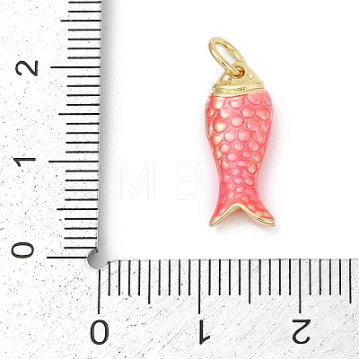 Brass Enamel Pendants KK-U062-22G-01-1