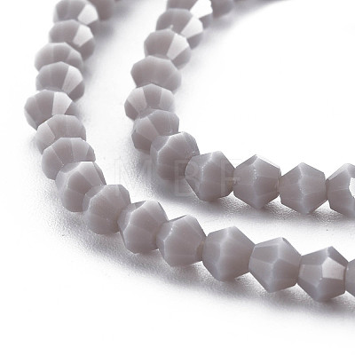 Opaque Solid Color Glass Beads Strands GLAA-Q080-4mm-B07-1