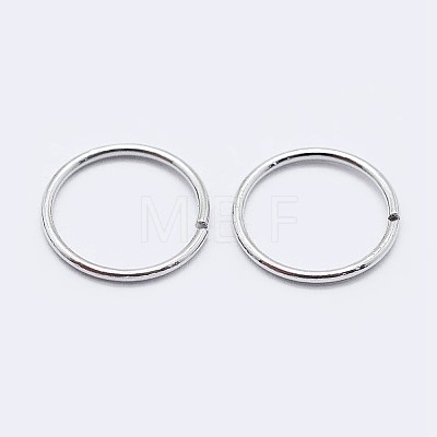 Rhodium Plated 925 Sterling Silver Open Jump Rings STER-F036-02P-0.5x3mm-1