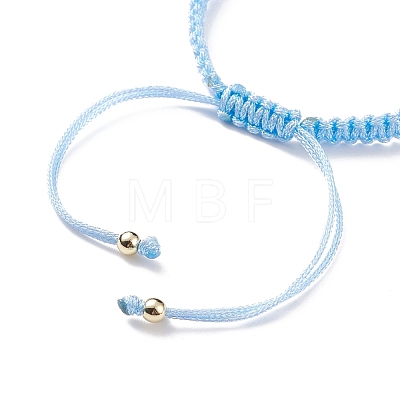 Half Finished Polyester Braided Pearl Bracelet AJEW-JB01128-03-1