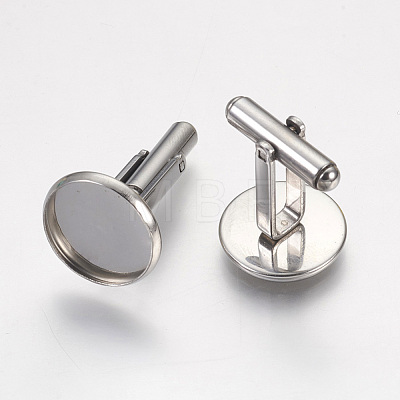 304 Stainless Steel Cuffinks STAS-G187-23P-14mm-1