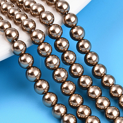 Baking Paint Pearlized Glass Pearl Bead Strands HY-N002-6mm-A06-1