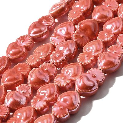 Handmade Porcelain Beads Strands PORC-I028-01D-1