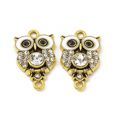 Alloy Rhinestone Connector Charms FIND-C019-10AG-01-1