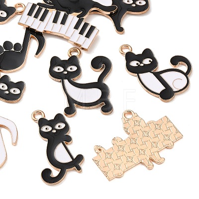 Alloy Enamel Pendants AL-CBADB2B-10G-1