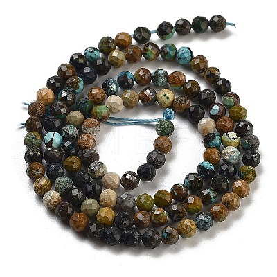 Natural Chrysocolla Beads Strands G-G140-A05-01-1