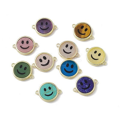 Natural & Synthetic Mixed Stone Connector Charms G-G977-07-1