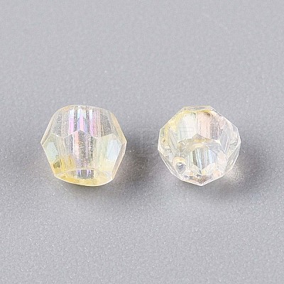 Transparent Spray Painted Glass Beads EGLA-N018-4mm-10-1