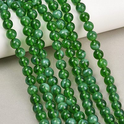 Handmade Lampwork Beads Strand LAMP-B056-8mm-16-1