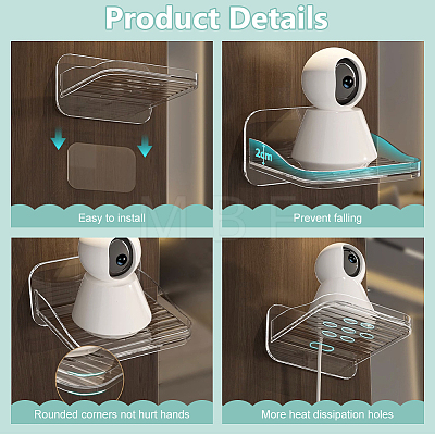 Transparent Plastic Wall Mounted Display Stands AJEW-WH0419-11-1