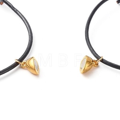 Magnetic Alloy Heart Charm Bracelet Sets for Valentine's Day BJEW-JB06415-01-1