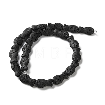 Fish Dyed Natural Lava Rock Beads Strands G-O126-01A-07-1