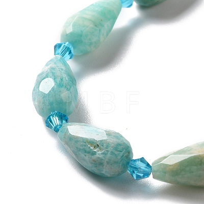 Natural Flower Amazonite Beads Strands G-B028-A03-1