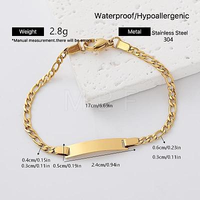 Adjustable 304 Stainless Steel Link Bracelets JX7075-1-1