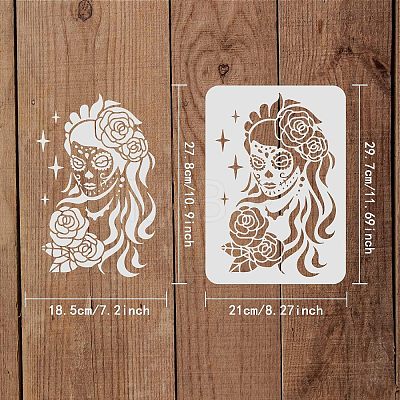 Plastic Reusable Drawing Painting Stencils Templates DIY-WH0202-359-1