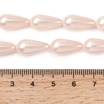 Electroplate Opaque Glass Imitation Pearl Beads Strands EGLA-H113-09A-01-1