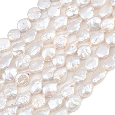 Natural Baroque Keshi Pearl Coin Beads Strands PA-CBAFEE8-15A-1