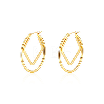 304 Stainless Steel Hoop Earrings WG456FB-01-1