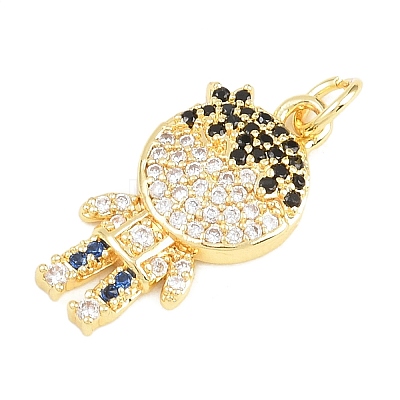 Brass Micro Pave Cubic Zirconia Pendants LS-KK-D258-36G-04-1