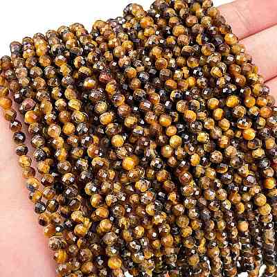 Natural Tiger Eye Beads Strands X-G-C127-A06-06-1