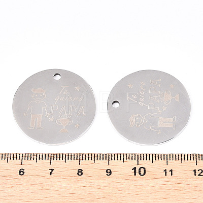 Non-Tarnish 201 Stainless Steel Pendants LS-STAS-T064-38P-18-1