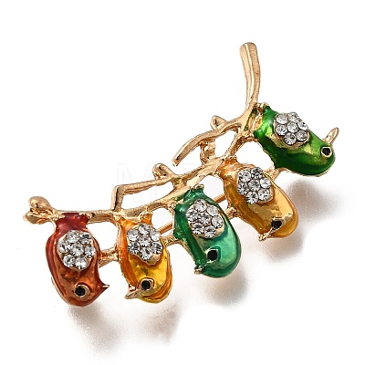 Zinc Alloy Enamel Rhinstone Brooches JEWB-V001-03A-01-1