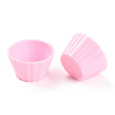 Mini Plastic Simulated Egg Tart Cup DJEW-C005-02C-1