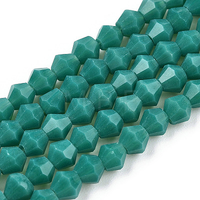 Opaque Solid Color Glass Beads Strands GLAA-TAC0022-4mm-B01-1