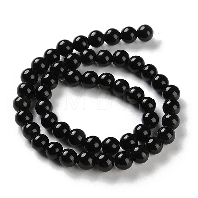 Natural Obsidian Beads Strands G-S150-20B-8mm-1