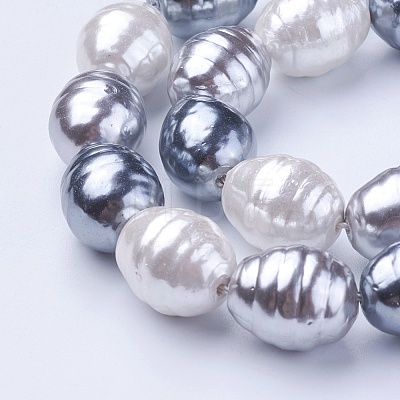 Shell Pearl Beads Strands BSHE-P030-03C-1