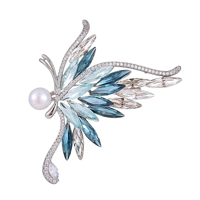 Alloy Rhinestone Brooch for Backpack Clothes PW-WGFD049-01-1