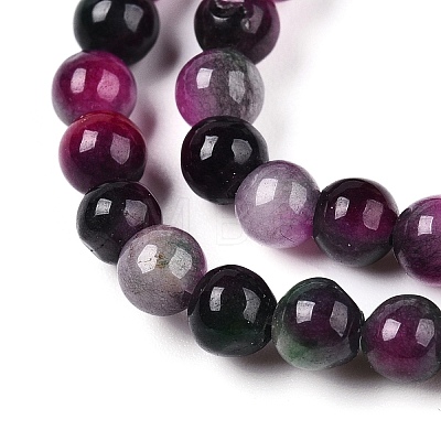 Dyed Natural White Jade Beads Strands G-T140-4mm-A01-1